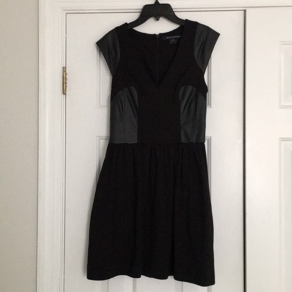French connection vegan leather detail dress